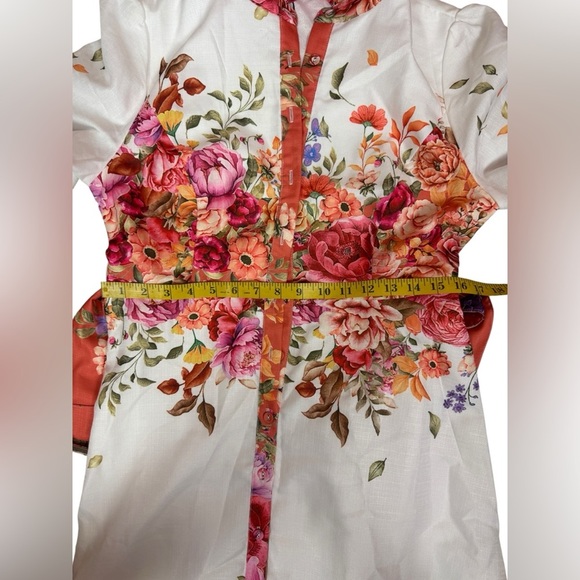 MaiNSTriP Floral Long Sleeve Maxi Dress with Belt Size Large. E88 - Picture 17 of 17